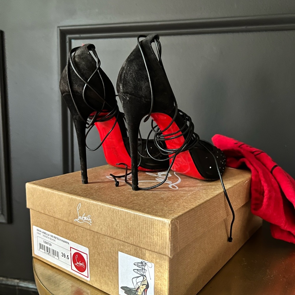 Christian Louboutin Black and Red Stiletto Heels